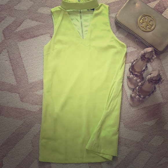 Love Riche Dresses & Skirts - NWT High Neck Neon Dress